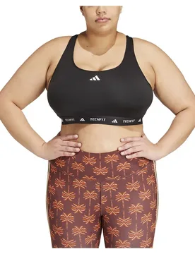 Soutien-gorge De Sport Techfit Plus Black 3X - Adidas - FashionsVida