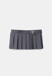 Gürtel im Faltenrock-Stil Grau S
