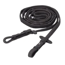 Schockemöhle Sports Zügel SP DURASOFT Zaumhaken, schwarz/silber WB