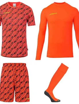 Ensemble à Manches Longues Progressive-goalkeeper Fluo Red / Black / Fluo Yello L - Uhlsport - FashionsVida