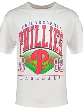 Maglietta A Maniche Corte Mlb Foundation Philadelphia Phillies White M - 47 - FashionsVida
