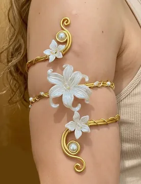 Elegant Hollow Out Iris Flower Bracelet Floral Adjustable Open Arm Bangle Cuff Vintage Gold Jewelry Girls - Aliexpress - FashionsVida