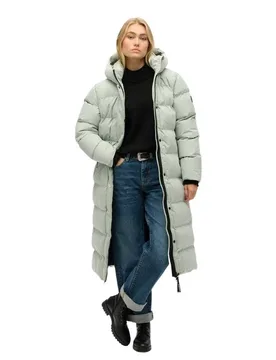 Veste Microfibre Longline Puritan Grey XL - Superdry - FashionsVida