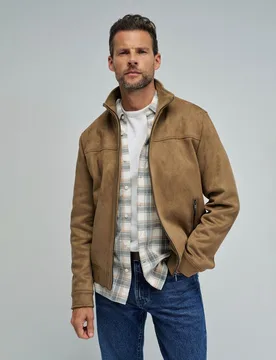 Cazadora bomber efecto ante de hombre - Salsa Jeans - FashionsVida