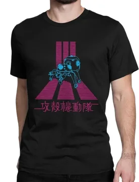 Vintage Ghost In The Shell GITS Tachikoma T-Shirt for Men Cotton T Shirt Anime Batou Short Sleeve Tee Shirt Gift Idea Tops - Aliexpress - FashionsVida