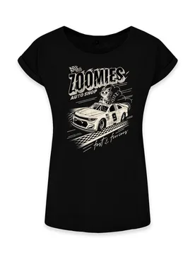 T-Shirt - Nascat Zoomies - S bis XXL - für Damen - Größe XL - schwarz - Frauen - female - Goodie Two Sleeves - FashionsVida