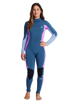 Combinaison En Néoprène à Manches Longues Et Fermeture éclair Dans Le Dos Synergy 4/3 Mm Deep Sea 4 - Billabong - FashionsVida