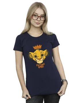 Women's The Lion King Future King Cotton T-Shirt in Navy Size: Small - Navy - Size: S - Disney - FashionsVida