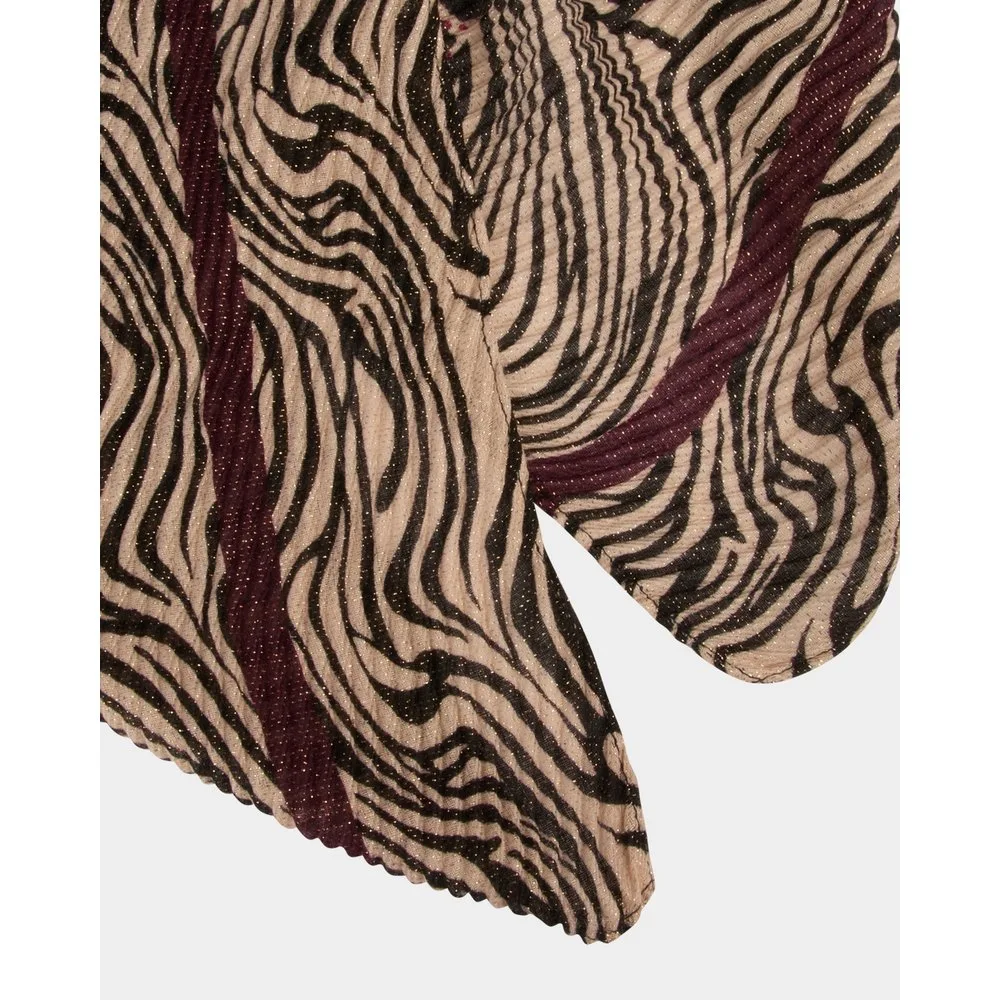 Bufanda con estampado animalier y detalles metalizados - Morgan - FashionsVida