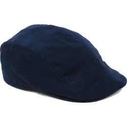 Gorra de hombre en tejido de pana color marino