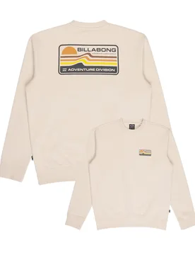 Sweat col rond - Compass Crew Oatmeal en Coton - Taille L - Beige - Billabong - FashionsVida