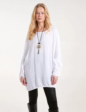 Cheesecloth Long Sleeve Top - ONE / WHITE - female - Blue Vanilla - FashionsVida