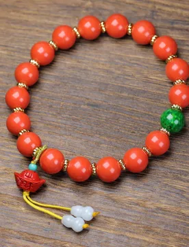 Coral sea bamboo DIY multi-bead bracelet paired with cinnabar ingot beads - Aliexpress - FashionsVida