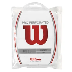 Pro Perforated Tennis Overgrip 12 Units White One Size