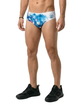 Swim Bike Run Wave Swimming Brief White / Blue M Men - OTSO - FashionsVida