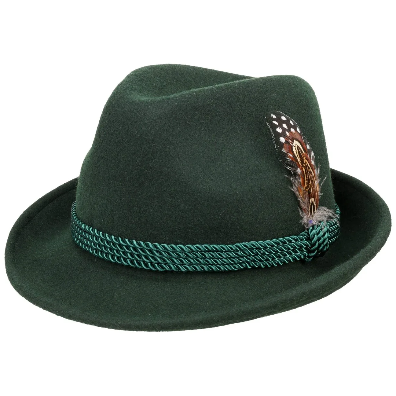 Tyrolean Hat by - dark green - Unisex - Size: 60 cm - Lipodo - FashionsVida