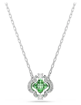 Pendente Una Angelic, Taglio misto, Verde, Placcato rodio OS - Swarovski - FashionsVida