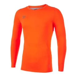 Mens Elite V Neck Base Layer Top (Shocking Orange) - Size Small