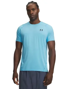 T-shirt à Manches Courtes Heatgear Armour Fitted Blue / Black S - Under armour - FashionsVida
