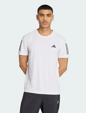 Adidas T-shirt Own The Run L White - Adidas - FashionsVida
