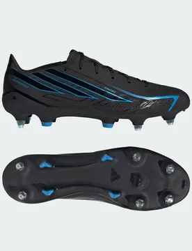 Scarpe da calcio F50 HYPERFAST LEAGUE Soft Ground 44 Core Black / Core Black / Lucid Ray Blue - Adidas - FashionsVida