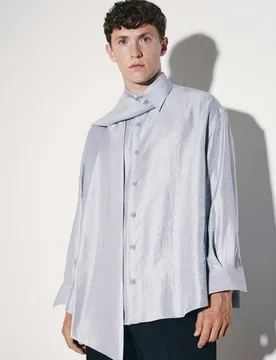 Oversized Fashion-Hemd Uni Grau S - Seidensticker - FashionsVida