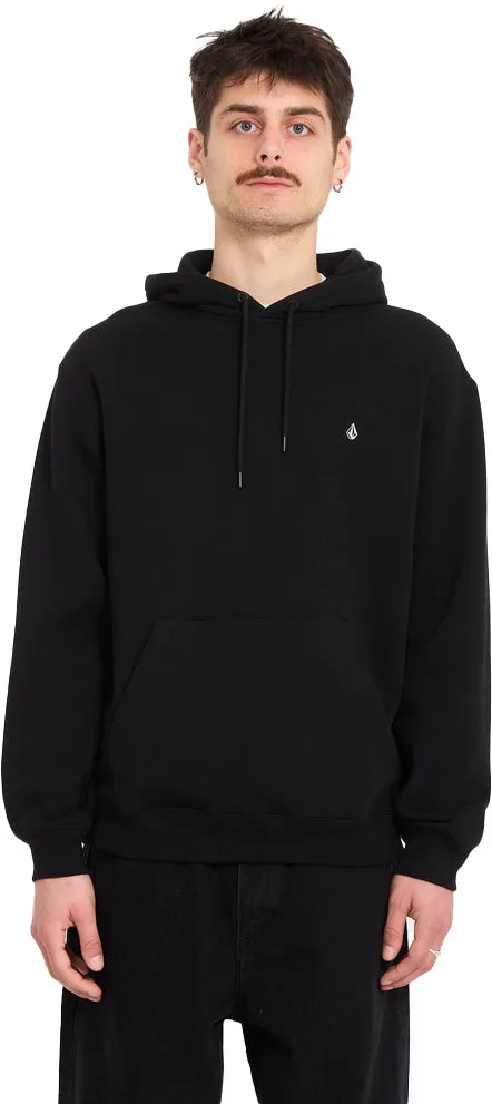 Sweat à capuche en coton - Single Stone Pullover Black en Coton - Taille S - Noir - Volcom - FashionsVida
