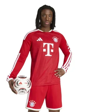 T-shirt à Manches Longues Domicile Fc Bayern Munich 26/27 Better Scarlet / White S - Adidas - FashionsVida
