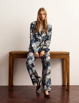 Pantalón ancho estampado de mujer - Lloyd's - FashionsVida