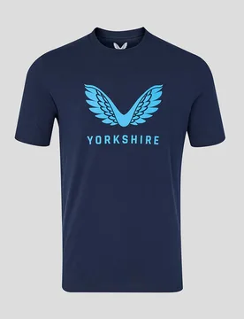 Yorkshire Cricket Unisex 26/27 T-shirt - Navy FRENCH NAVY S unisex - Castore - FashionsVida