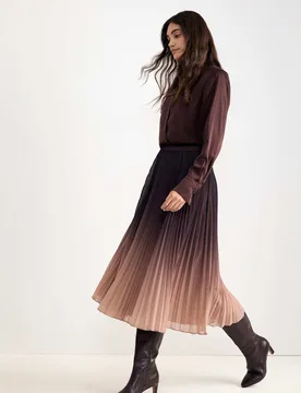Ombre Pleated Midi Skirt Multi female - Phase Eight - FashionsVida