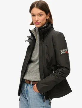 Superdry Damen Mountain Windbreaker Jacke Schwarz - Größe: 42 - 139.99 - FashionsVida