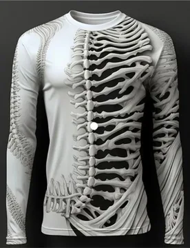 New 3D Skeleton Skull Pattern Printed T-shirt Men Long Sleeve Casual Fashion T Shirt Top Breathable Streetwear Loose Tees Shirt - Aliexpress - FashionsVida
