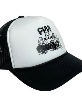 Cappello Trucker Burn It Down White / Black - CULT - FashionsVida