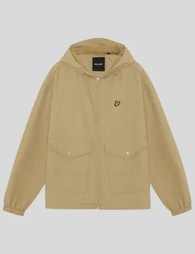 Men's Lightweight Hooded Utility Jacket Sand Storm - Lyle & Scott - FashionsVida