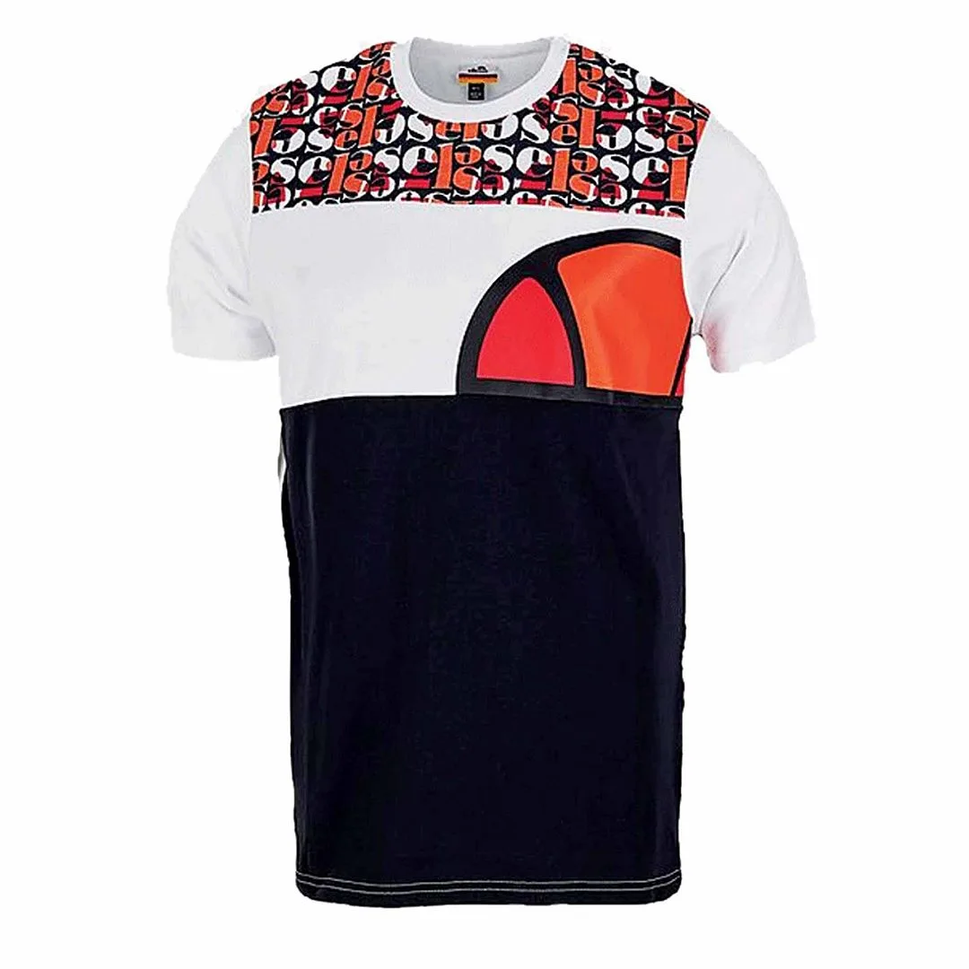 Cirillo Mens White/navy T-Shirt - Multicolour - Size Medium - Ellesse - FashionsVida