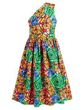 Fashion African Women Sleeveless Dress Ankara Print Elegant Party Wear - Aliexpress - FashionsVida