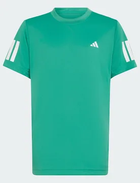T-shirt da tennis Club 3-Stripes Junior 13-14A Semi Court Green - Adidas - FashionsVida
