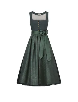 Dirndl MONIKA 80cm verde oscuro 44 - Gottseidank - FashionsVida