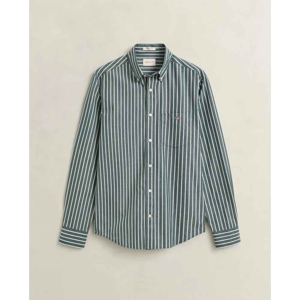 Camisa de hombre a rayas con bolsillo en el pecho - Gant - FashionsVida
