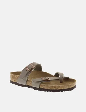 Womens Mayari Regular Fit Stone 071071 - Grey Canvas - Size Uk 7 - Birkenstock - FashionsVida