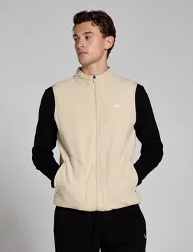 Chaleco de forro polar para hombre de - Avena - XS - MP - FashionsVida