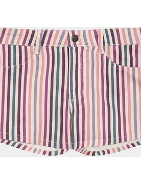 Shorts de mujer de talle medio con rayas - Noon - FashionsVida