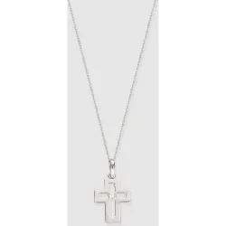 Colgante cruz de oro y diamante Mio