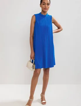 Women's Betsie Plisse Swing Shift Dress in Cobalt Size: 10 - Cobalt - Size: 10 - Phase Eight - FashionsVida