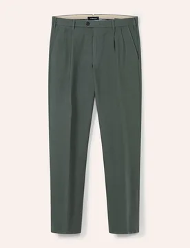 Premium Leinen-Chino, Regular Fit#normale Größen#schlanke Größen#untersetzte Größen, Farbe Grün, 30, innovatives Gewebe aus Portugal mit Hemden - Walbusch - FashionsVida