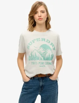 Superdry Women's Locker Geschnittenes Einfarbiges Lo-fi Outdoor T-shirt Hellgrau - Größe: 38 - 39.99 - FashionsVida