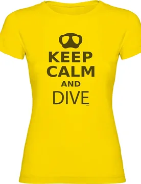 Maglietta A Maniche Corte Da Donna Keep Calm And Dive - Kruskis - FashionsVida