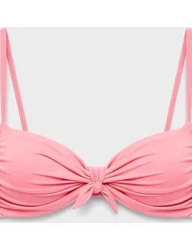 Top bikini push up con aro y nudo en escote - Gisela - FashionsVida