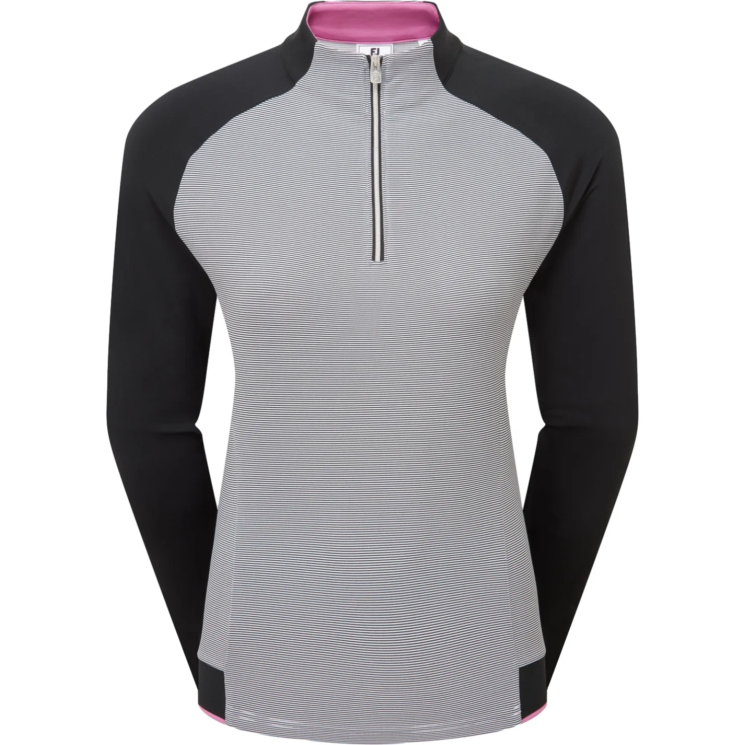 Layer Mini Stripe 1/4-Zip, schwarz l - FootJoy - FashionsVida